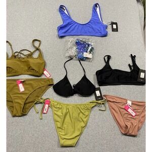 Bikini Bathing Suit Mixed Lot Tops & Bottoms, XL, Xhilaration, Fashion Nova 8 pc